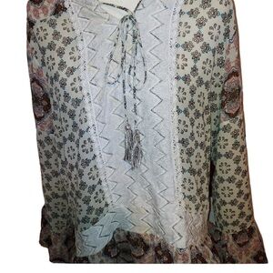 La Threads Plus BOHO Blouse Split Bell Sleeves. 2X